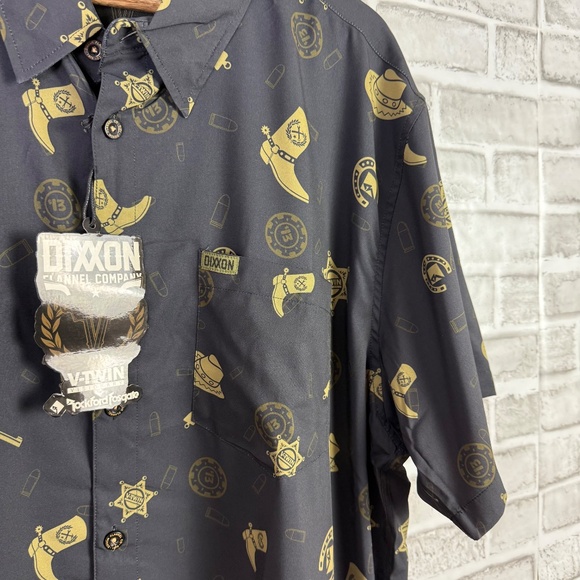 Dixxon Flannel Co. 1876 x Rockford Fosgate Western Party Button Up Shirt 2XL NWT - Picture 2 of 5